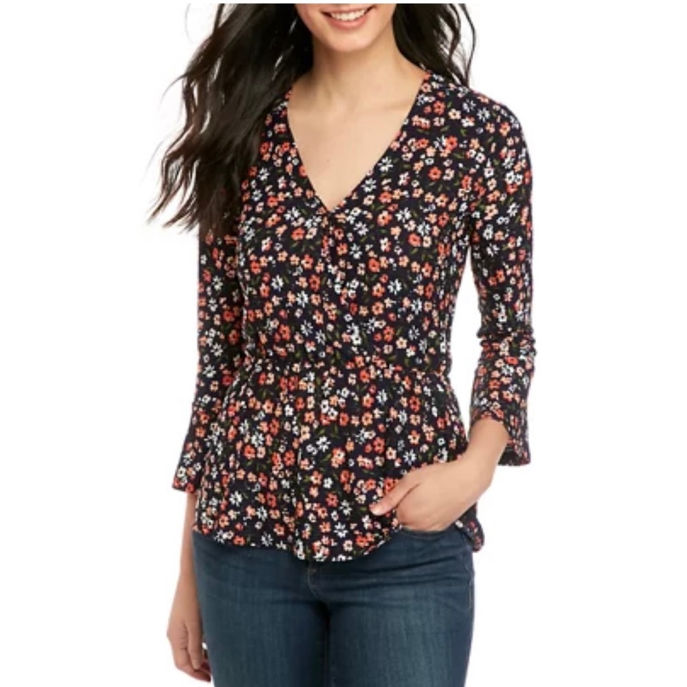 🍂 Michael Kors Wrap Peplum Knit Top